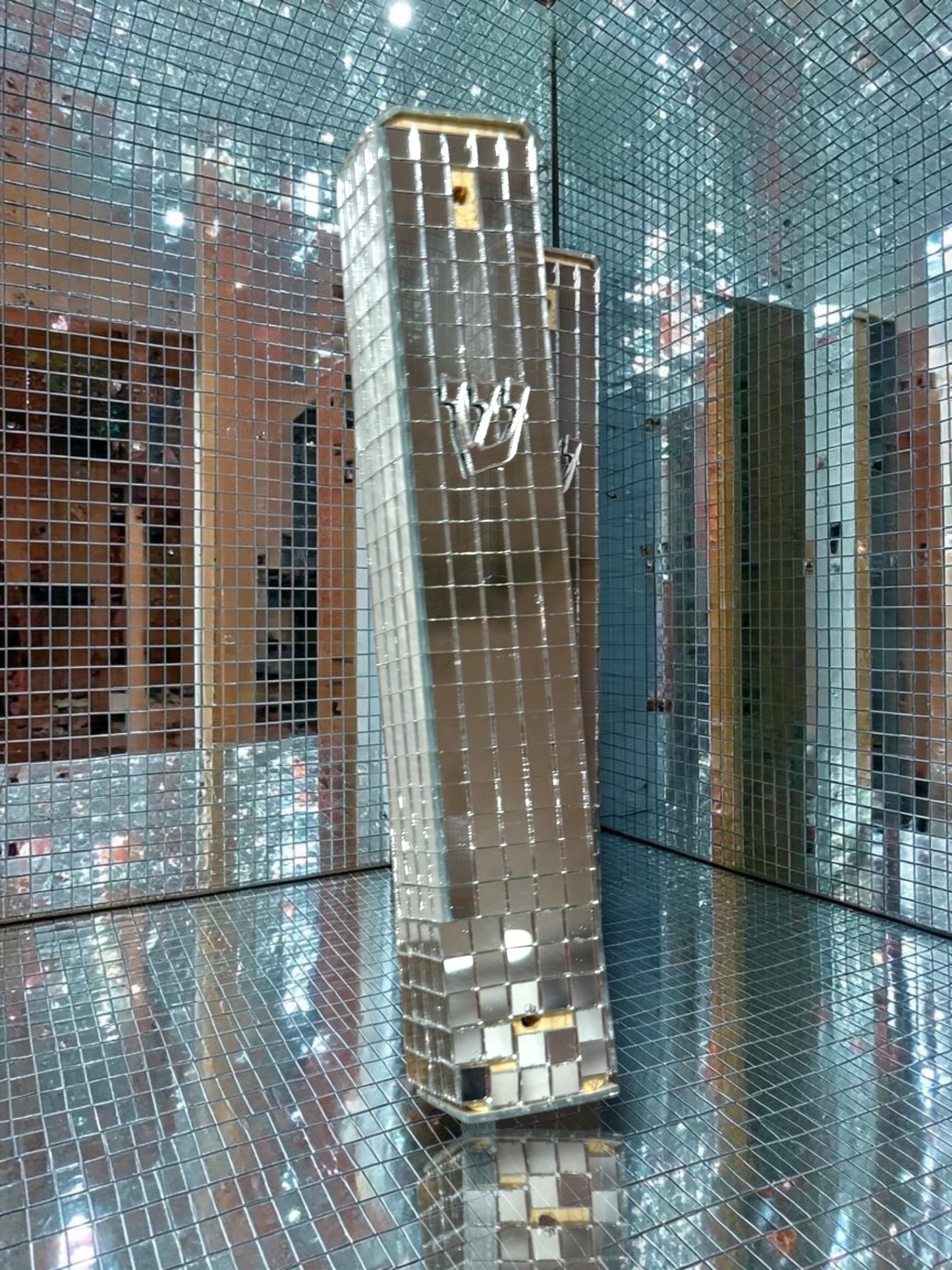 Disco Mirrored Mezuzah Case- Multiple Colors Available