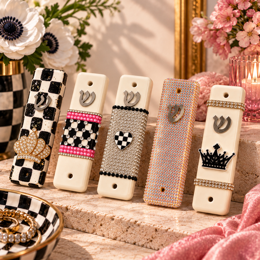 Checkered & Charmed Mezuzah Case Collection