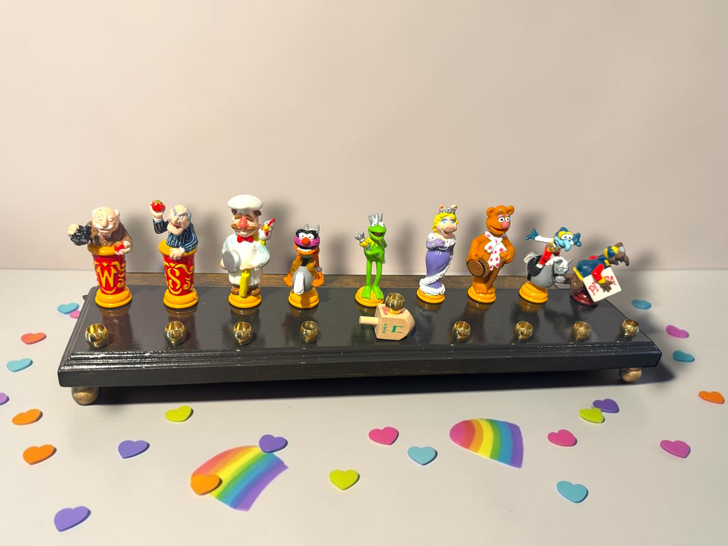 Collectors Muppets Vintage Repurposed Figures Menorah Hanukah Chanukah Judaica