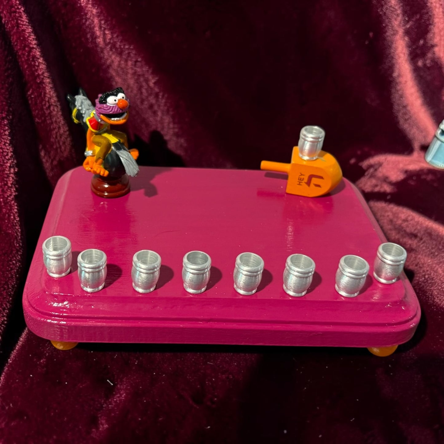 Collectors Muppets Animal Vintage Repurposed Figures Menorah Hanukah Chanukah Judaica