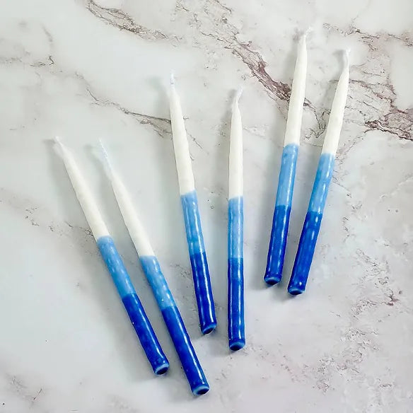Blue and White Chanukah Candles