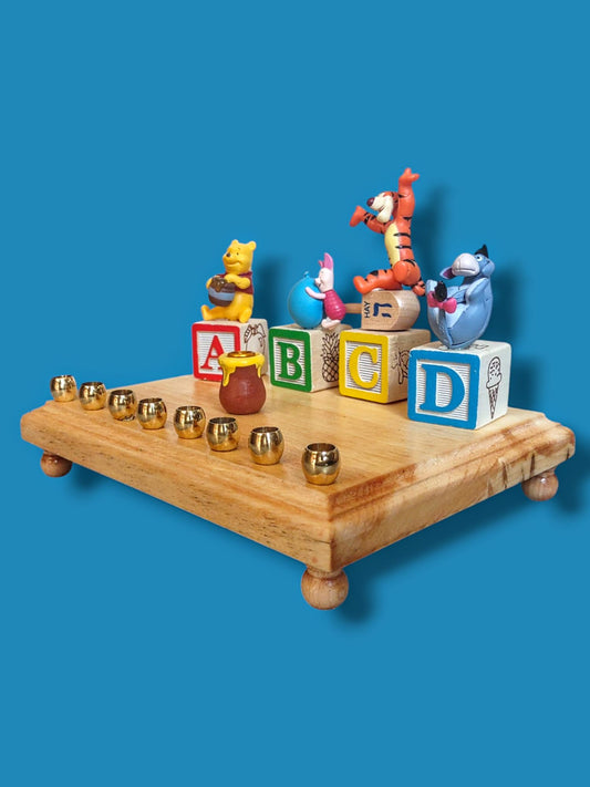 Winnie the Pooh Menorah Classic Disney Judaica Hanukkiah Repurposed tigger piglet eeyore kanga roo