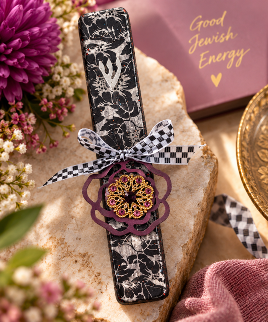 Vintage Jewel Mixed Media Mezuzah Case