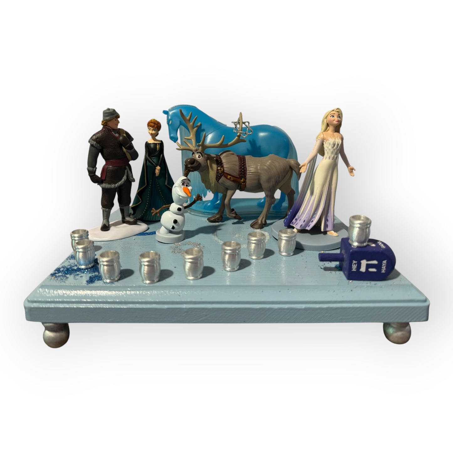 Frozen Menorah Princess Menorah Classic Disney Judaica Hanukkiah Anna and Elsa