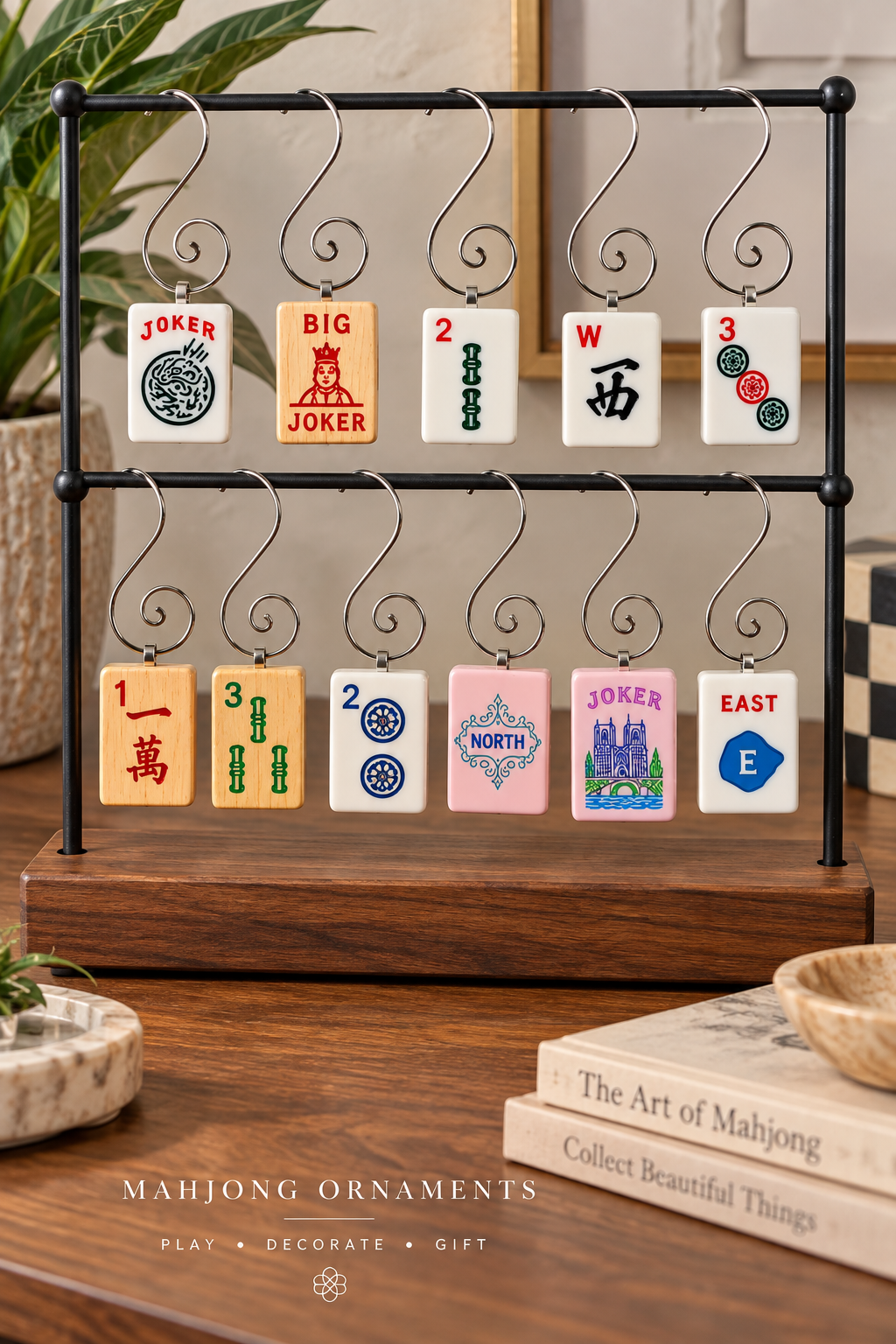 Genuine Mah Jong Tile Ornament