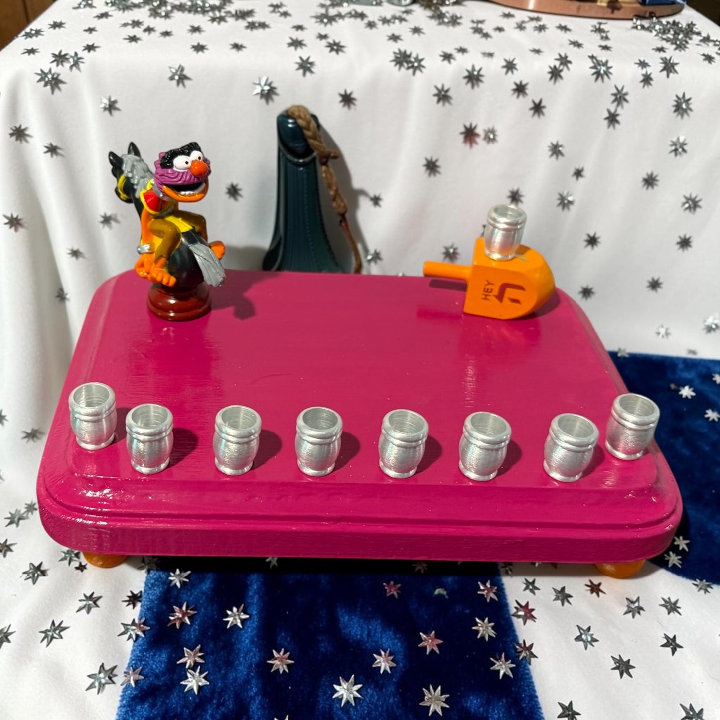 Collectors Muppets Animal Vintage Repurposed Figures Menorah Hanukah Chanukah Judaica