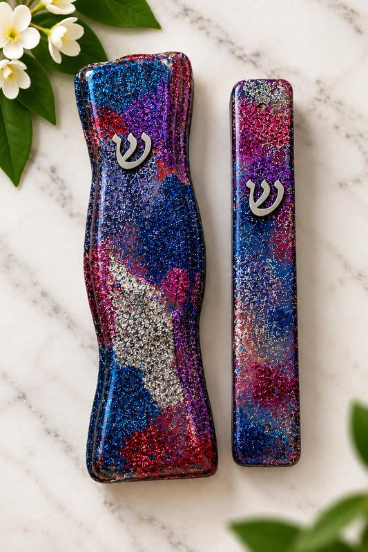 The Mazel Collection — Handcrafted Glitter Mezuzahs