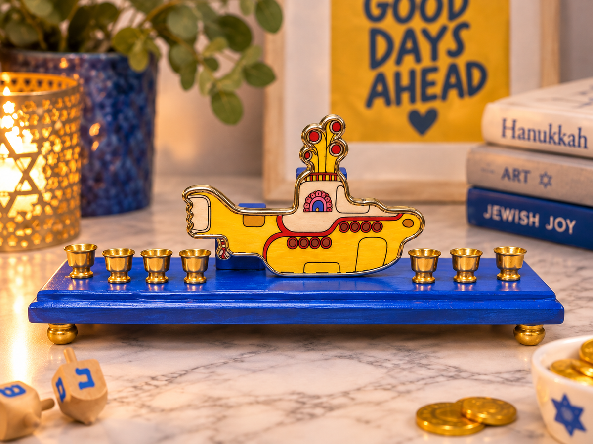 Collector Beatles Yellow Submarine Menorah Judaica Hanukkah Magnet Bottle Opener