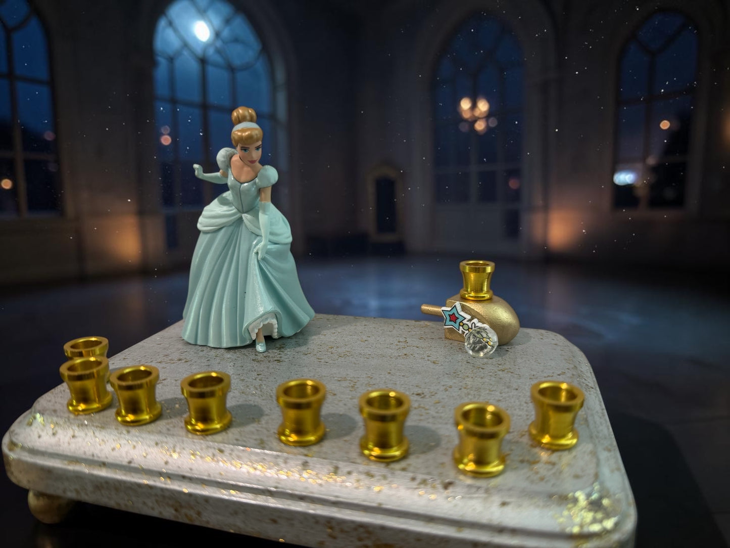 Cinderella Classic Disney Hanukkah Menorah