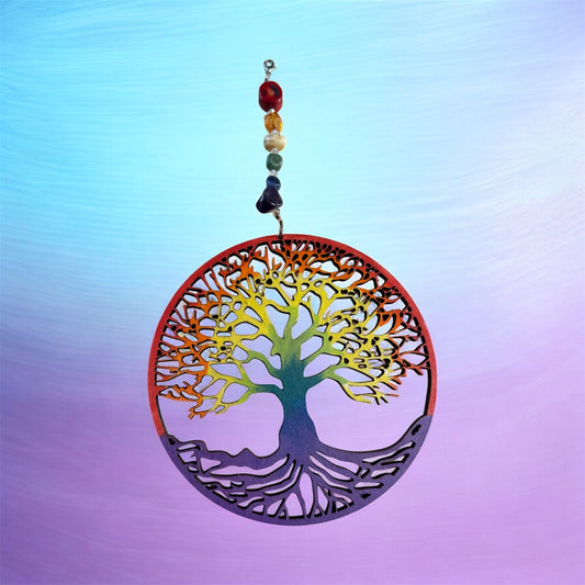 Rainbow Tree of Life Hanging Decor