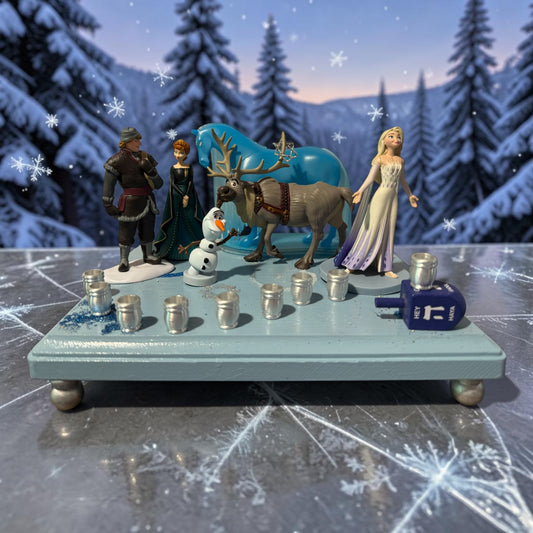 Frozen Menorah Princess Menorah Classic Disney Judaica Hanukkiah Anna and Elsa