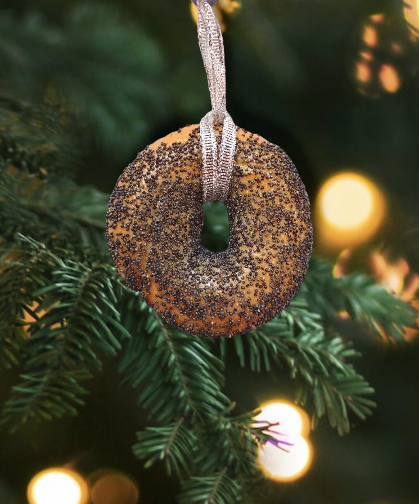 Handmade Real Bagel Ornament