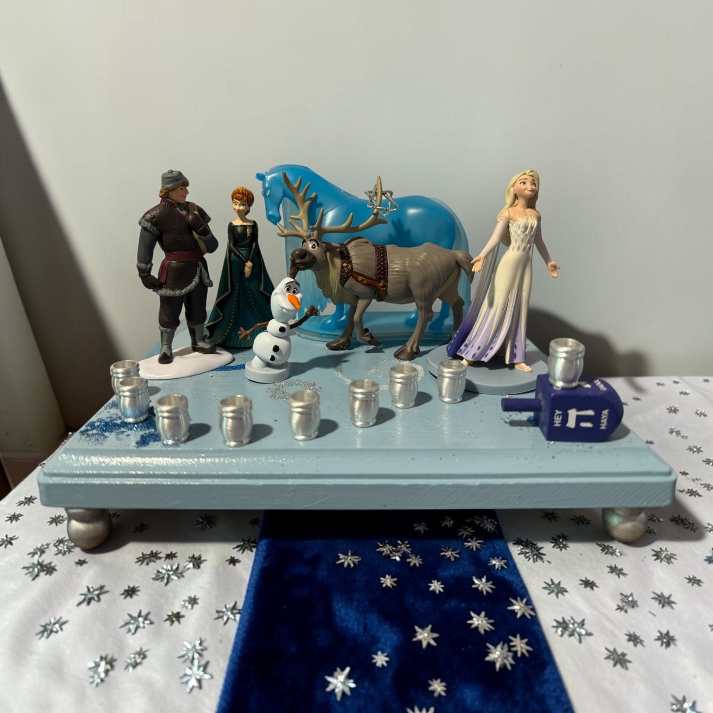 Frozen Menorah Princess Menorah Classic Disney Judaica Hanukkiah Anna and Elsa