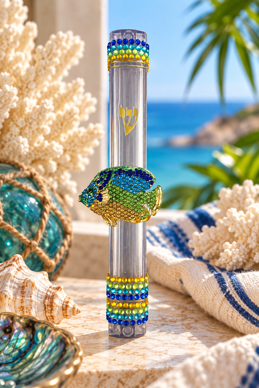 Tropical Fish Mezuzah Case| Sea of Shalom Collection