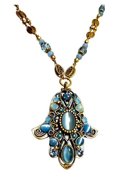 Bluebell Hamsa Necklace