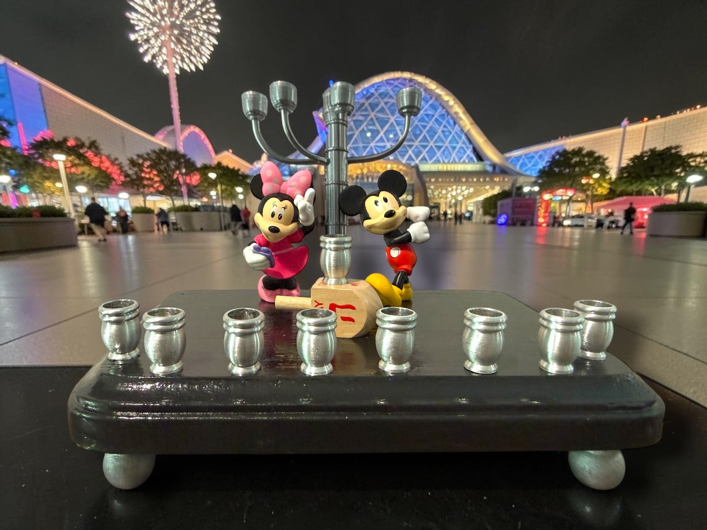 Mickey & Minnie Mouse Chanukah Menorah