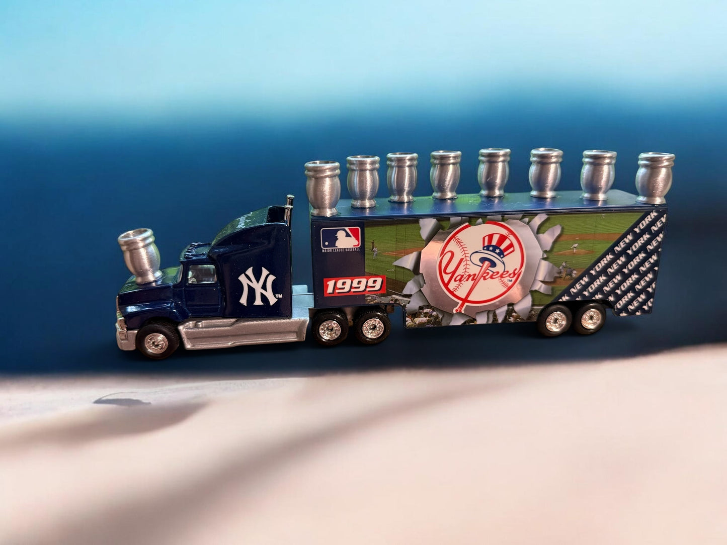 Vintage Yankees Baseball Collectible Truck Menorah