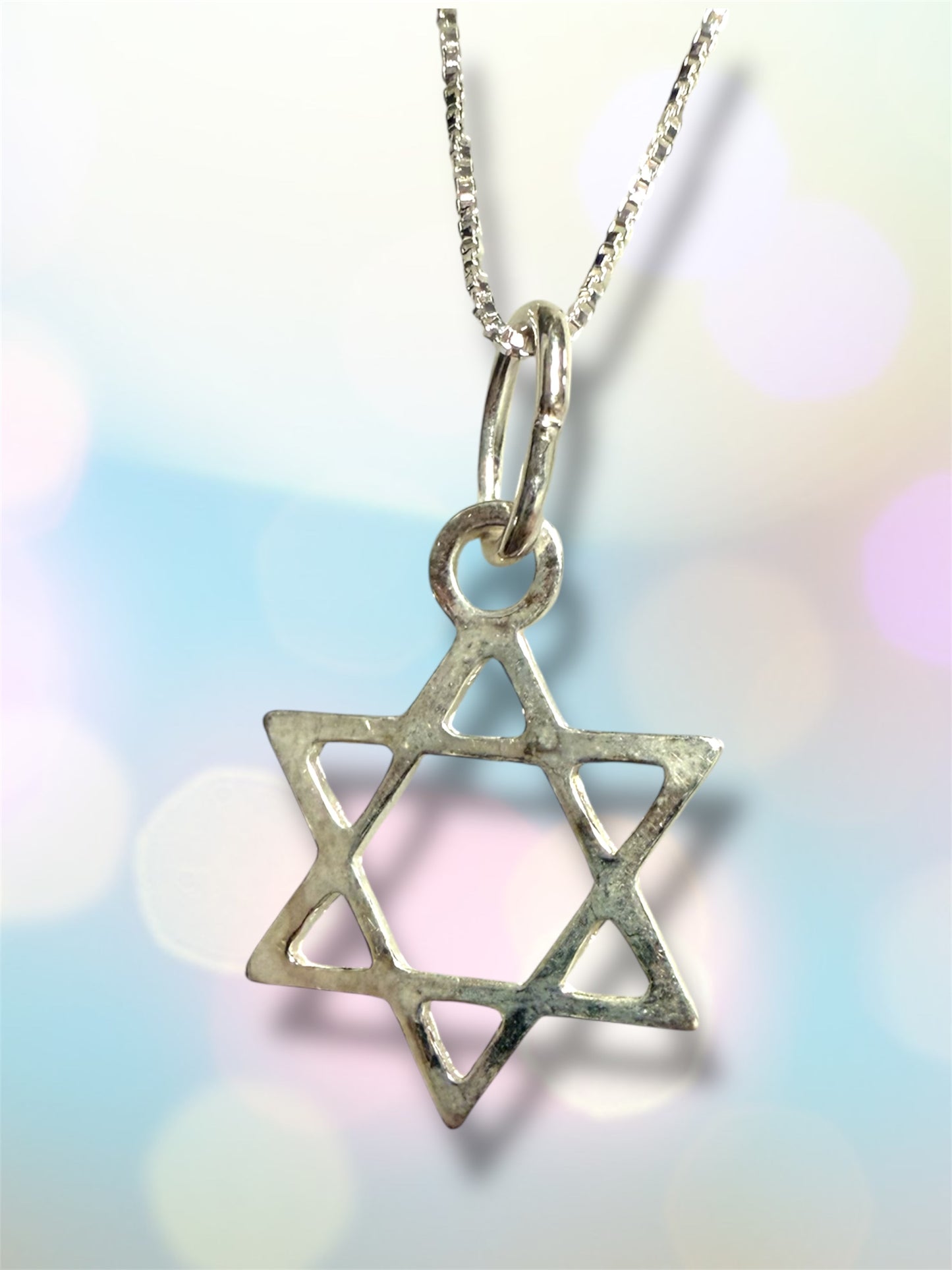 Sterling Silver Jewish Star of David necklace