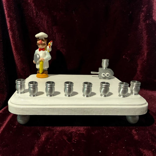 Collectors Muppets Chef Vintage Repurposed Figures Menorah Hanukah Chanukah Judaica