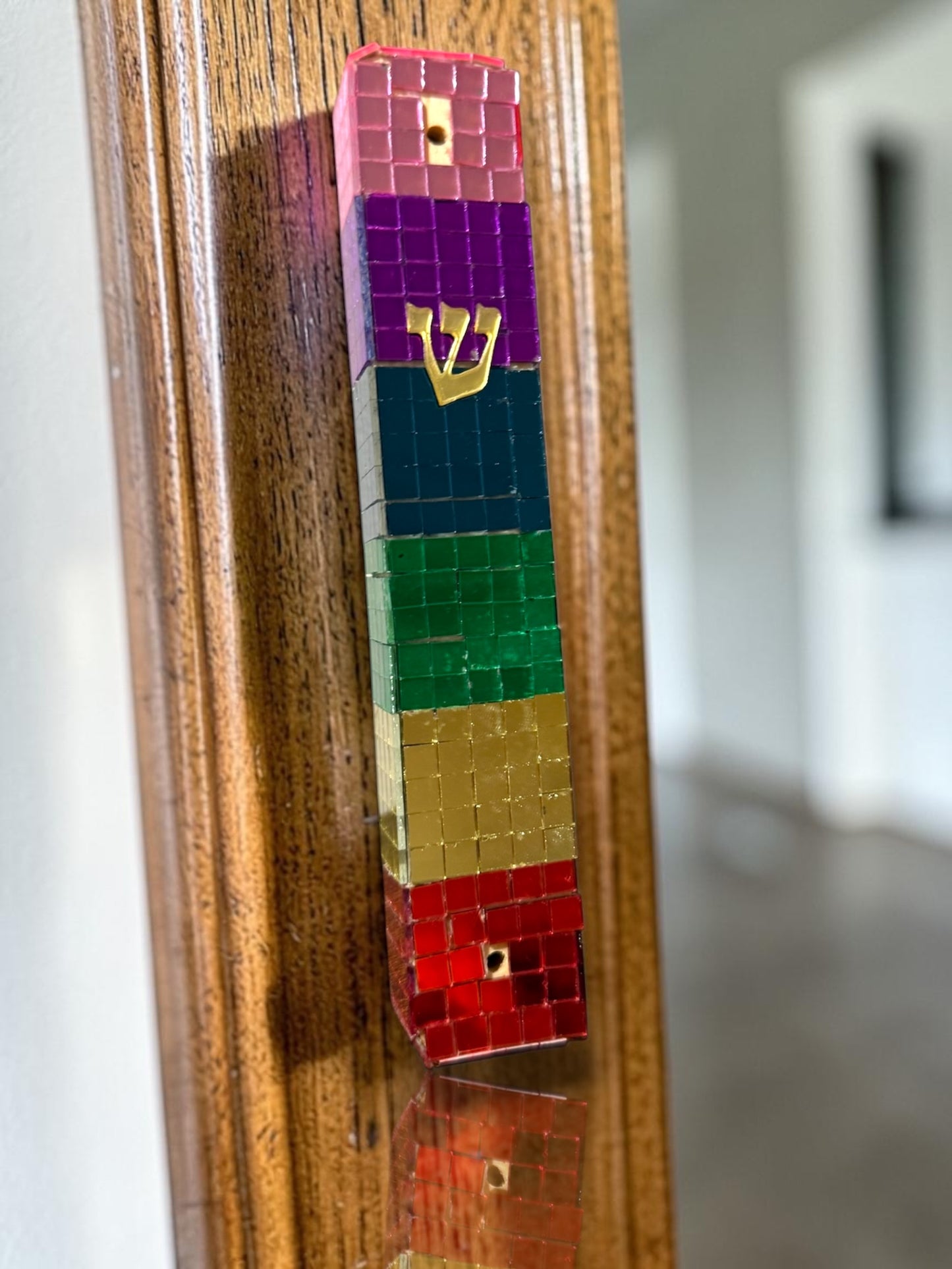 Disco Mirrored Mezuzah Case- Multiple Colors Available