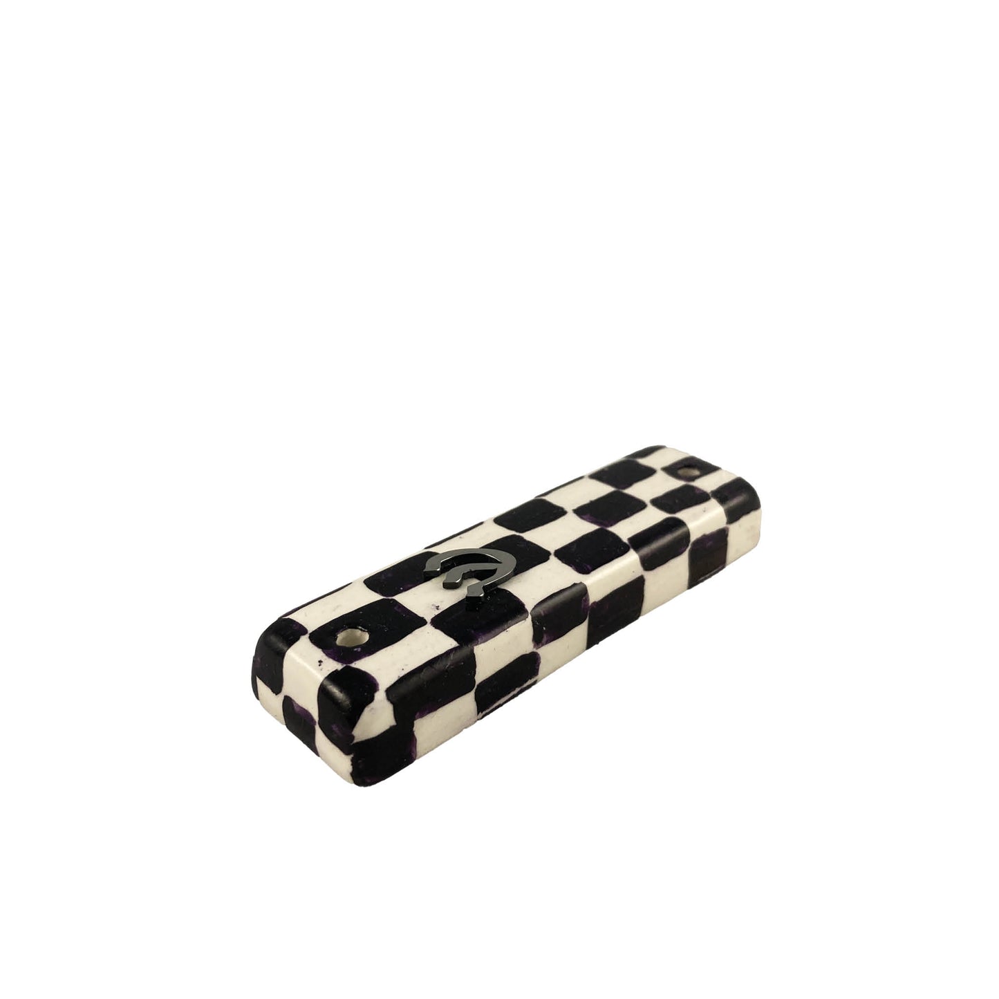 Plain Checkerboard Ceramic Mezuzah Case