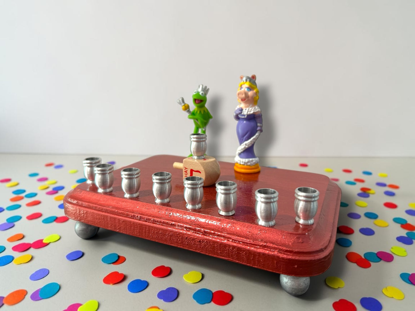 Collectors Kermit and Miss Piggy Muppets Hanukkah Menorah