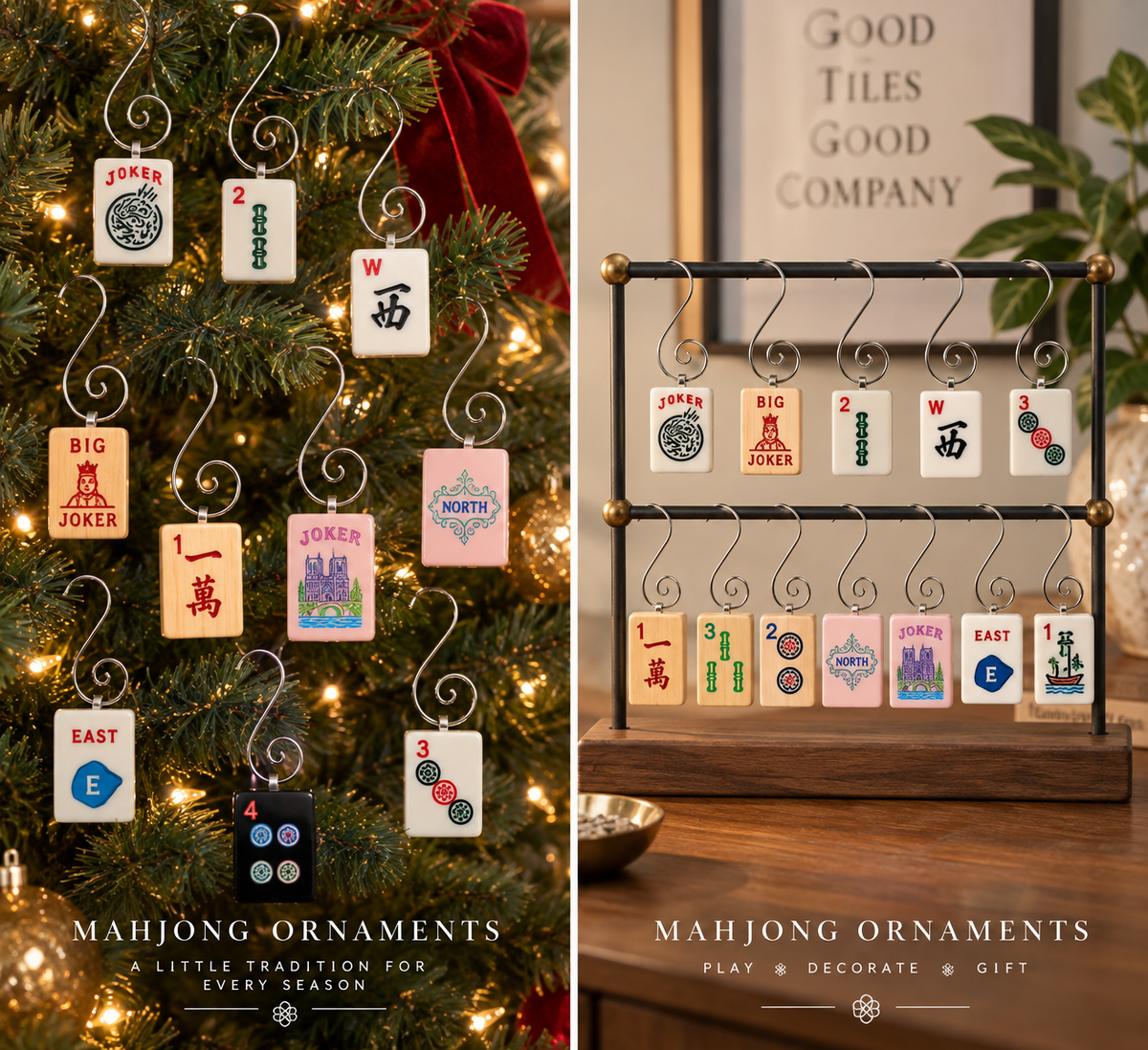 Genuine Mah Jong Tile Ornament