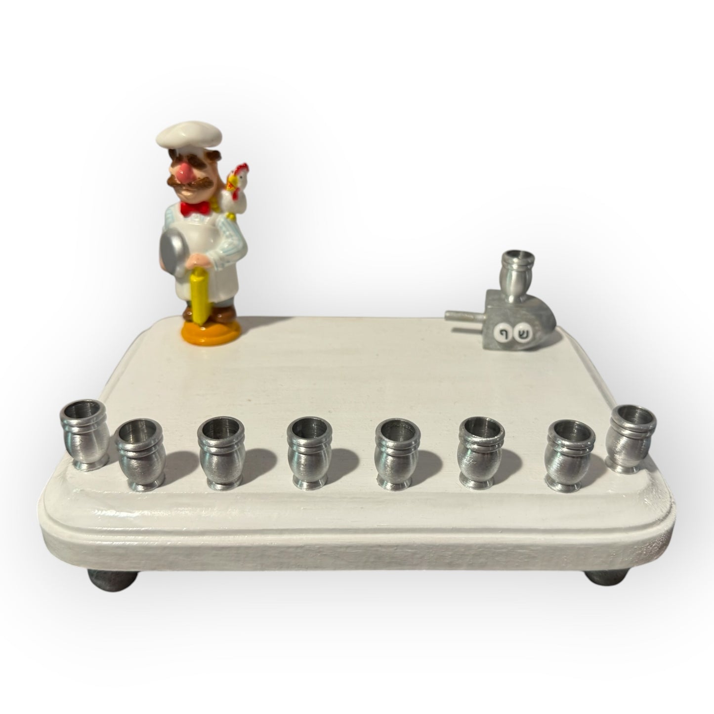Collectors Muppets Chef Vintage Repurposed Figures Menorah Hanukah Chanukah Judaica
