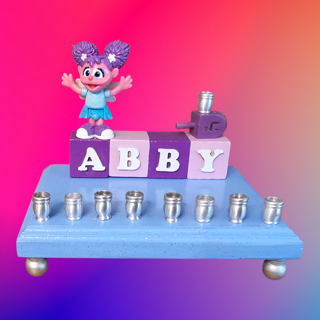 Sesame Street Menorah: Hand-crafted Hanukkah Decoration
