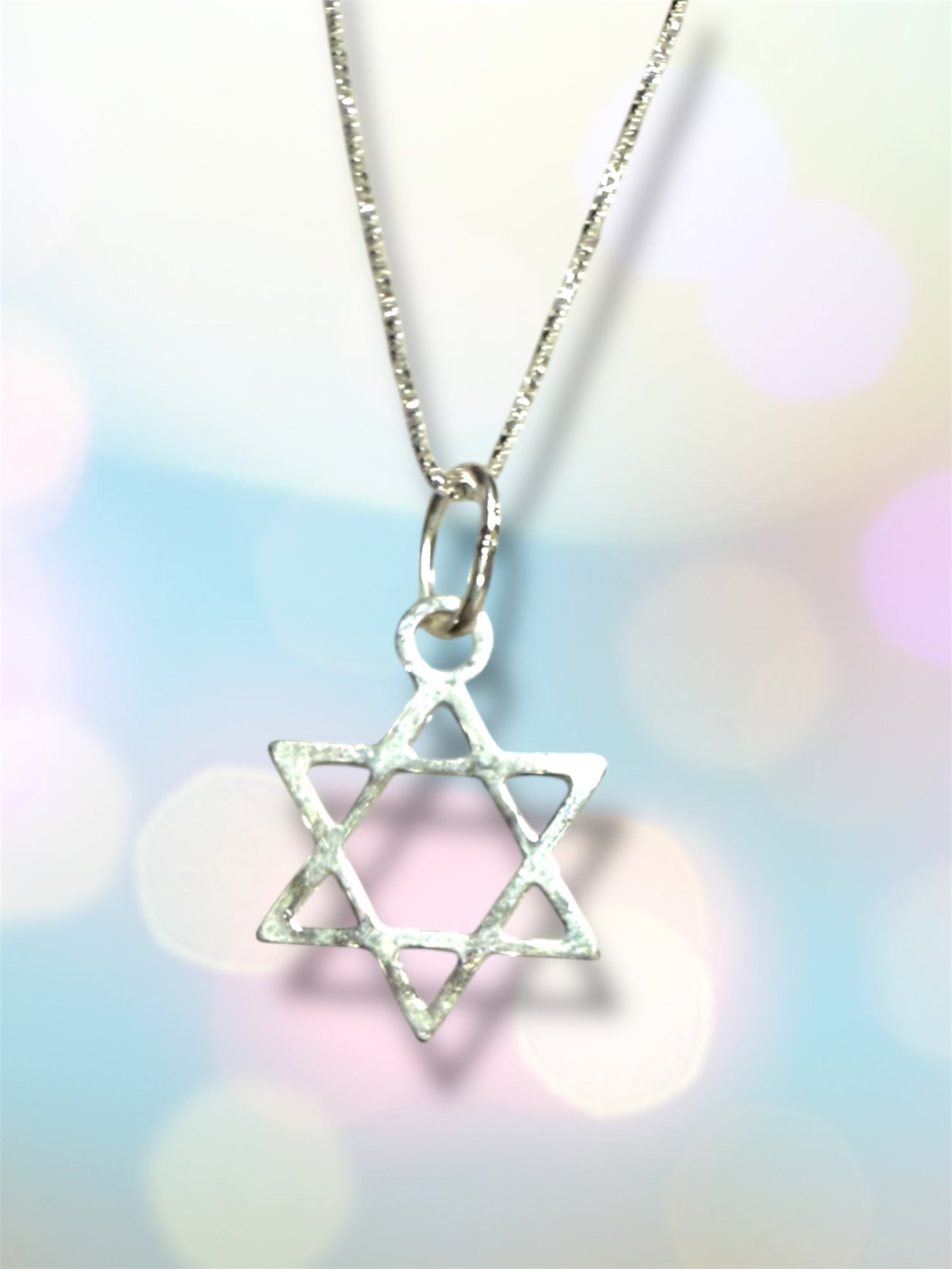 Sterling Silver Jewish Star of David necklace