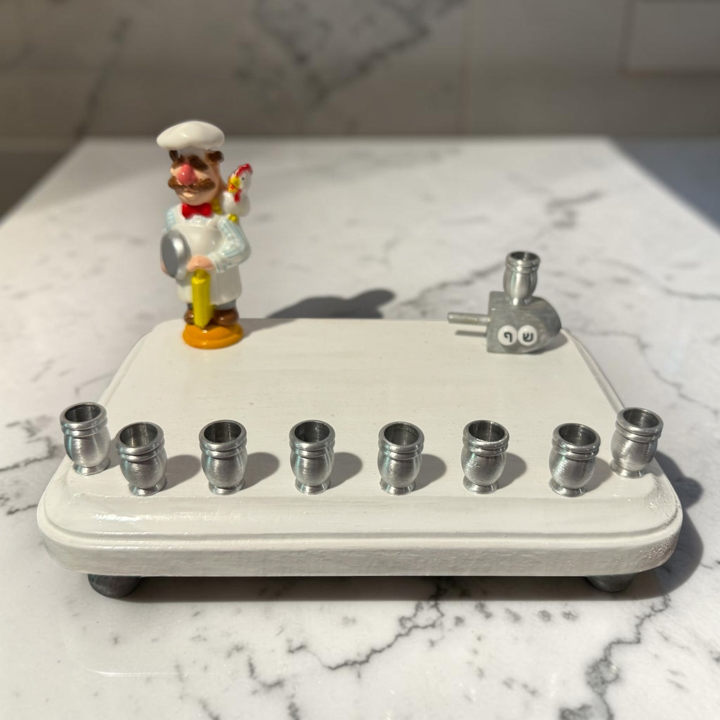 Collectors Muppets Chef Vintage Repurposed Figures Menorah Hanukah Chanukah Judaica