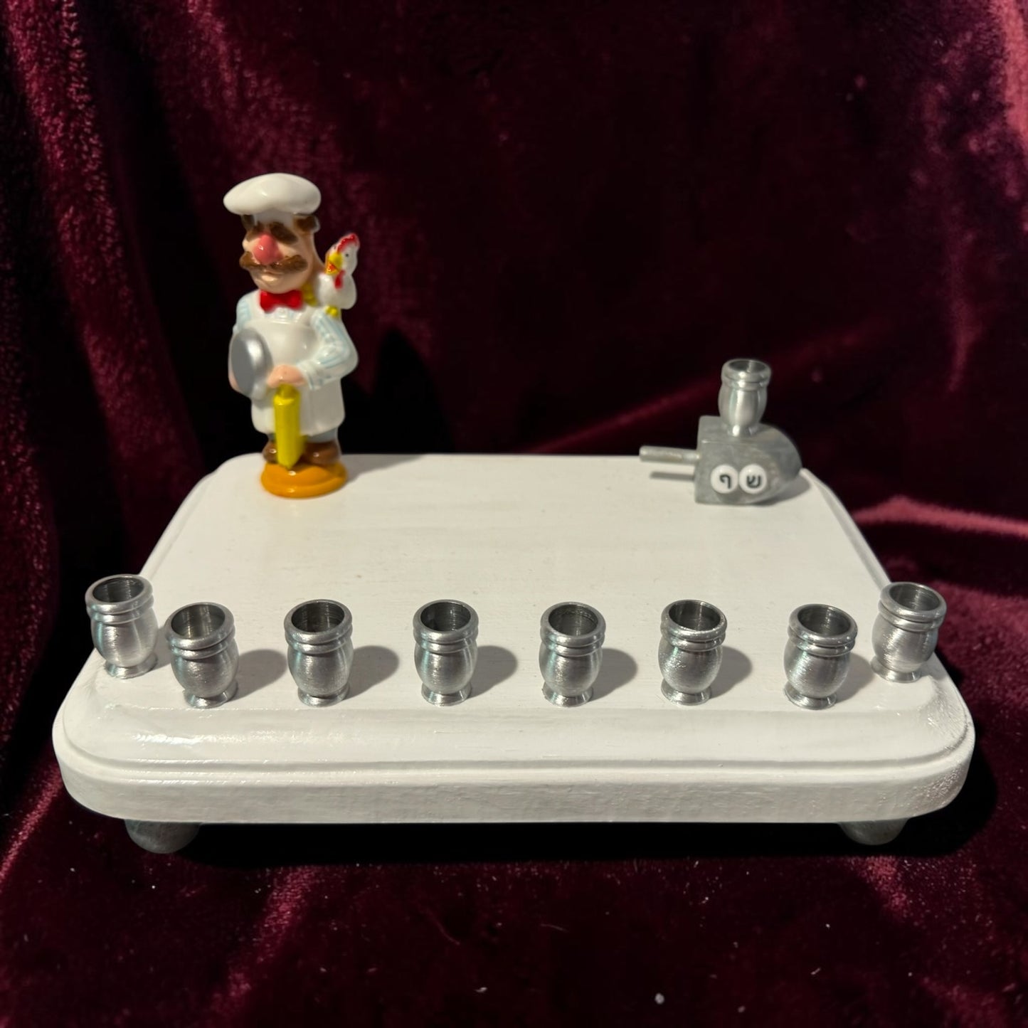 Collectors Muppets Chef Vintage Repurposed Figures Menorah Hanukah Chanukah Judaica