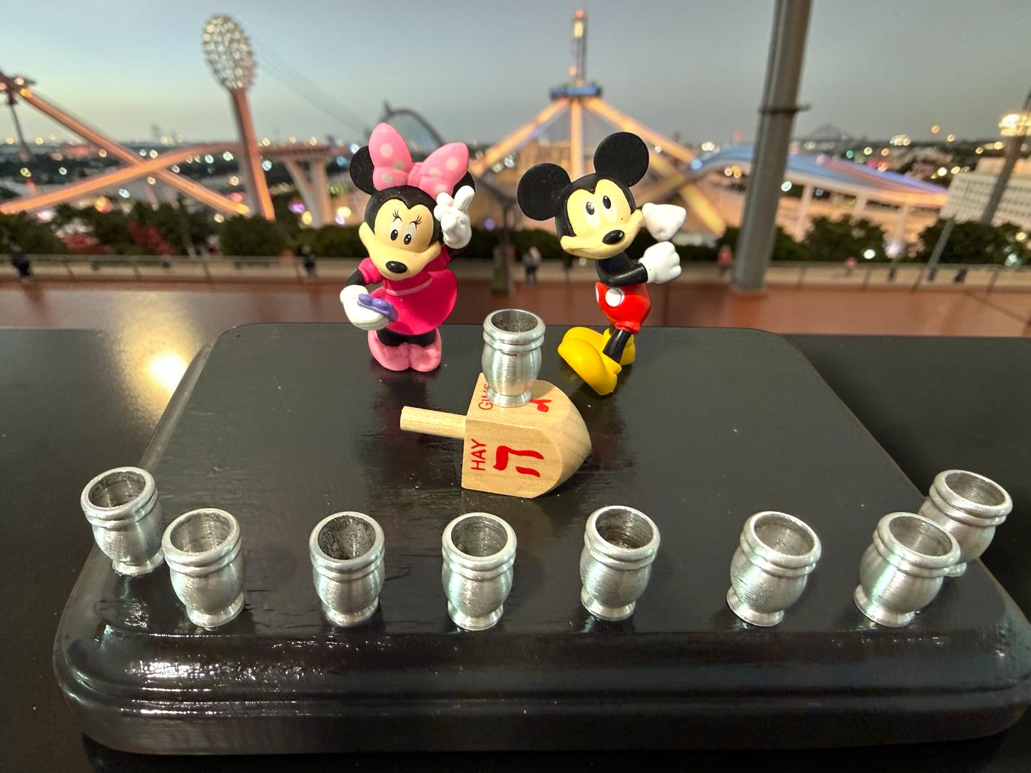 Mickey & Minnie Mouse Chanukah Menorah