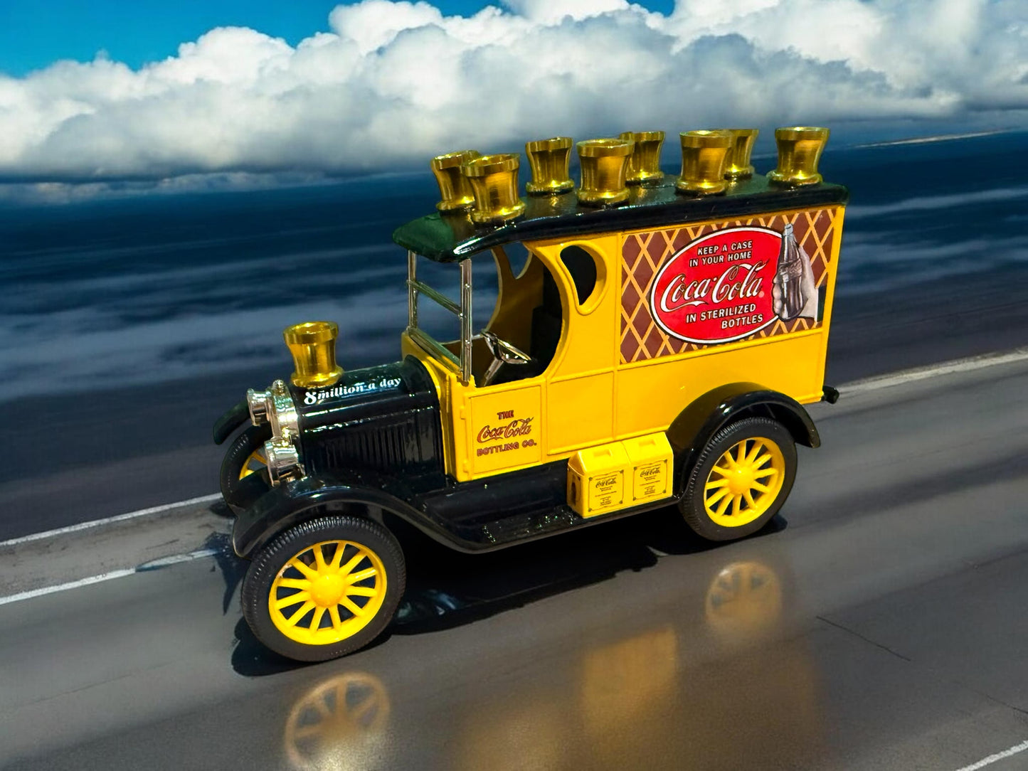 Vintage Coca Cola Collectible Automobile Bank Menorah