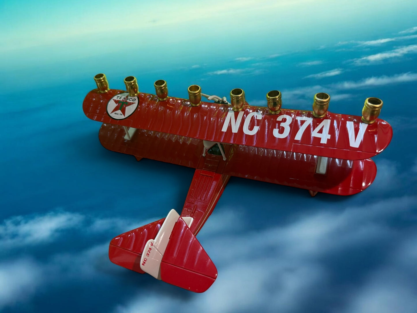Vintage Airplane Menorah, Repurposed Metal Bank, Hanukkah Gift