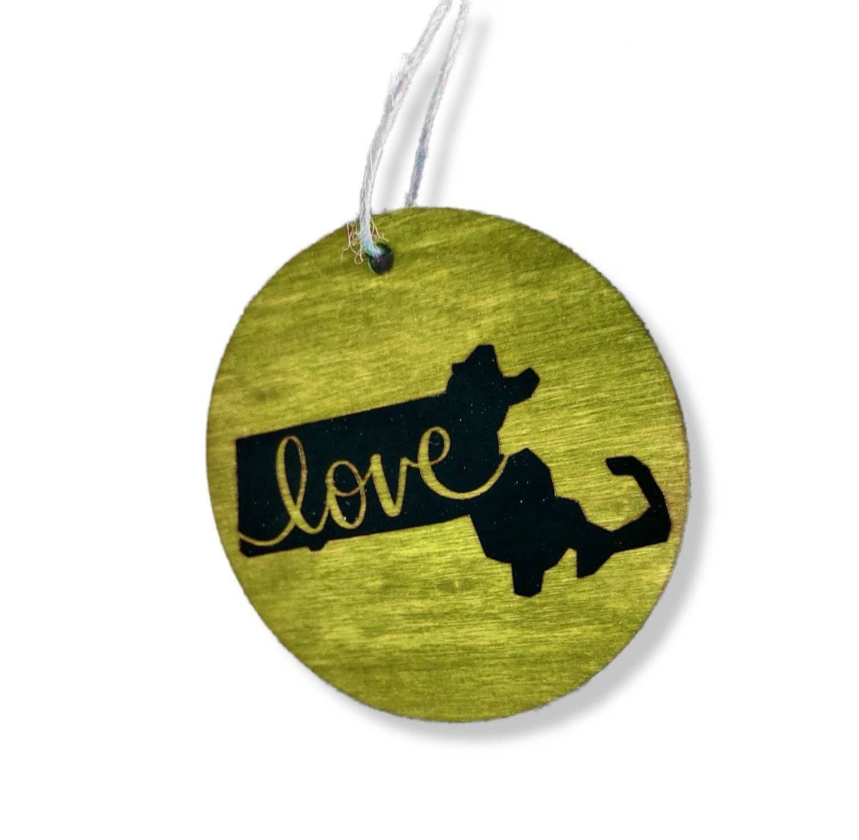 Massachusetts with Love Ornament