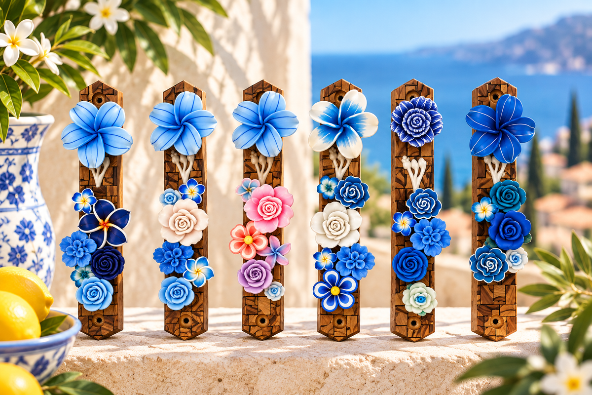 Garden of Shalom Floral Mezuzah Collection
