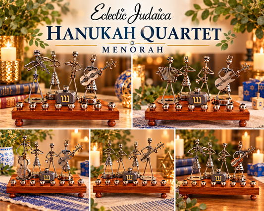 Hanukkah Quartet Menorah | One-of-a-Kind Iron Art Menorah