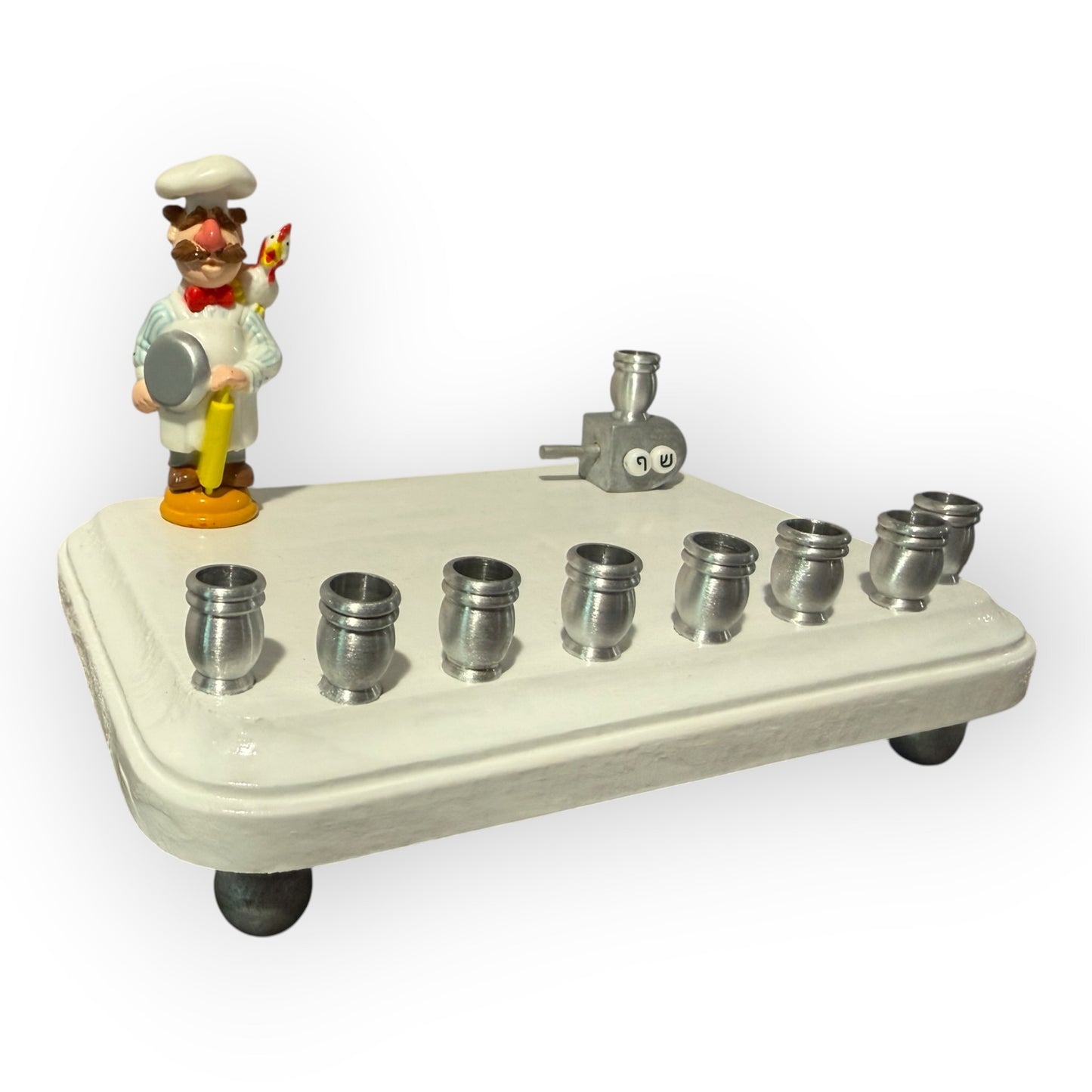 Collectors Muppets Chef Vintage Repurposed Figures Menorah Hanukah Chanukah Judaica