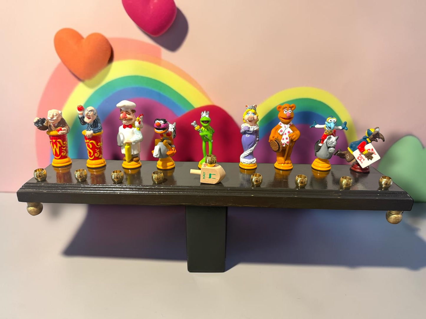 Collectors Muppets Vintage Repurposed Figures Menorah Hanukah Chanukah Judaica