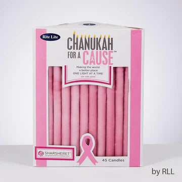 Pink Chanukah For A Cause candles