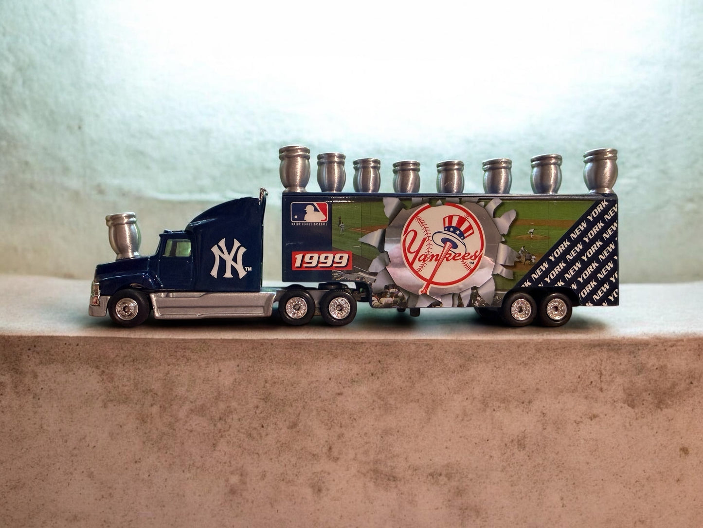 Vintage Yankees Baseball Collectible Truck Menorah