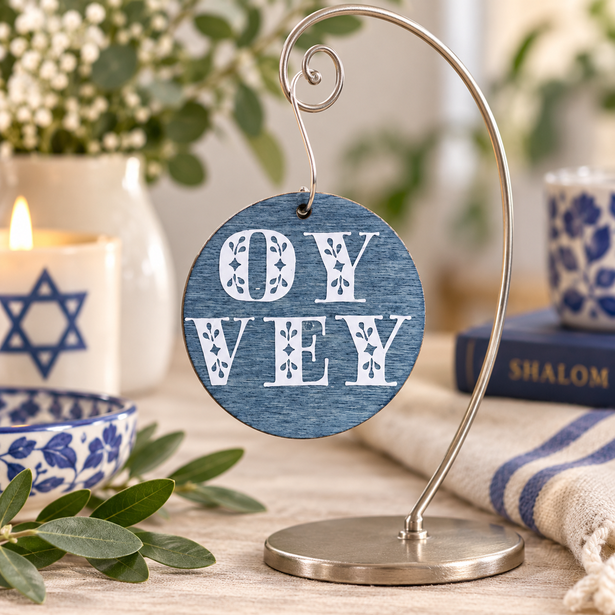 Oy Vey Wooden Ornament