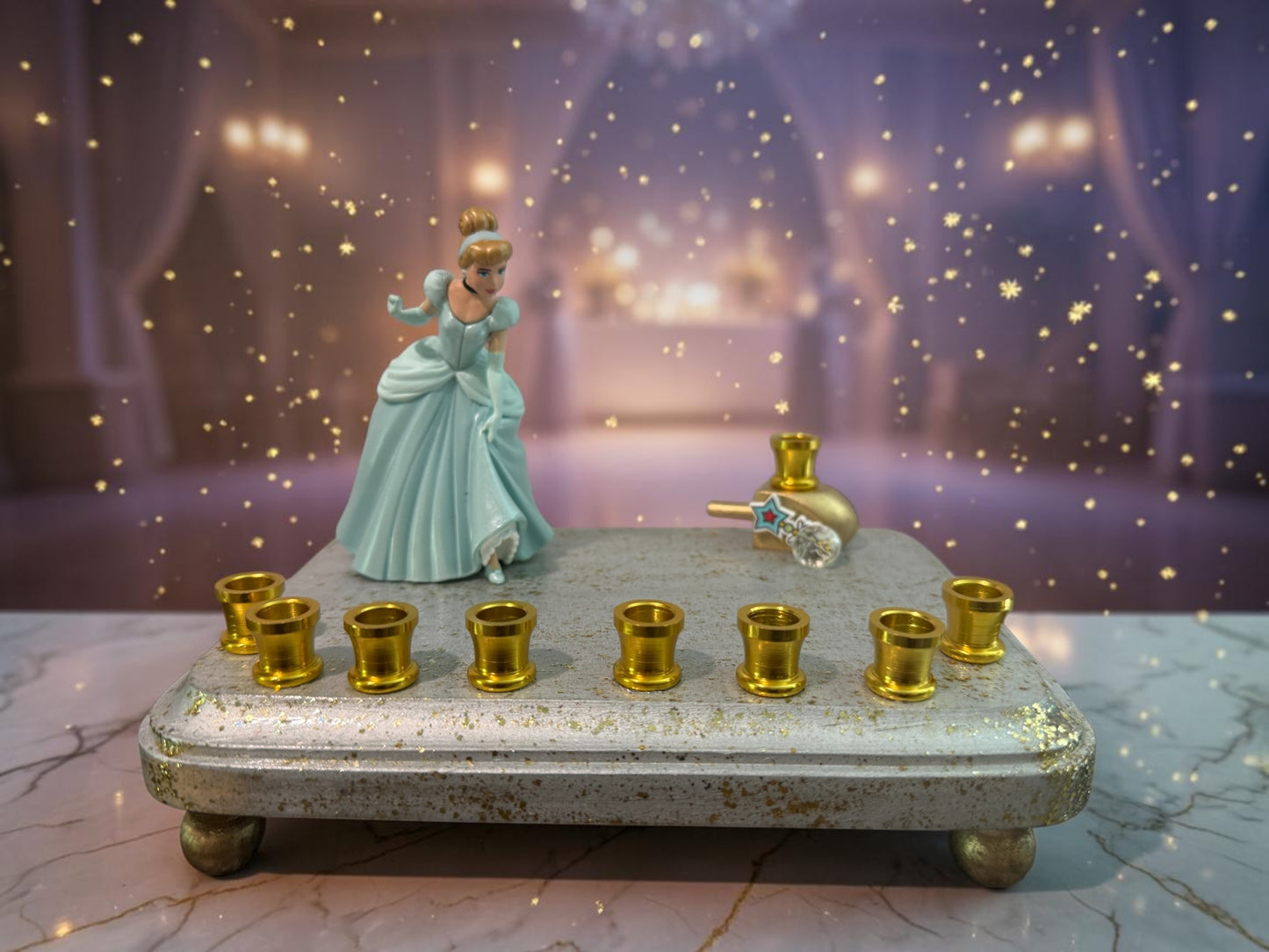 Cinderella Classic Disney Hanukkah Menorah