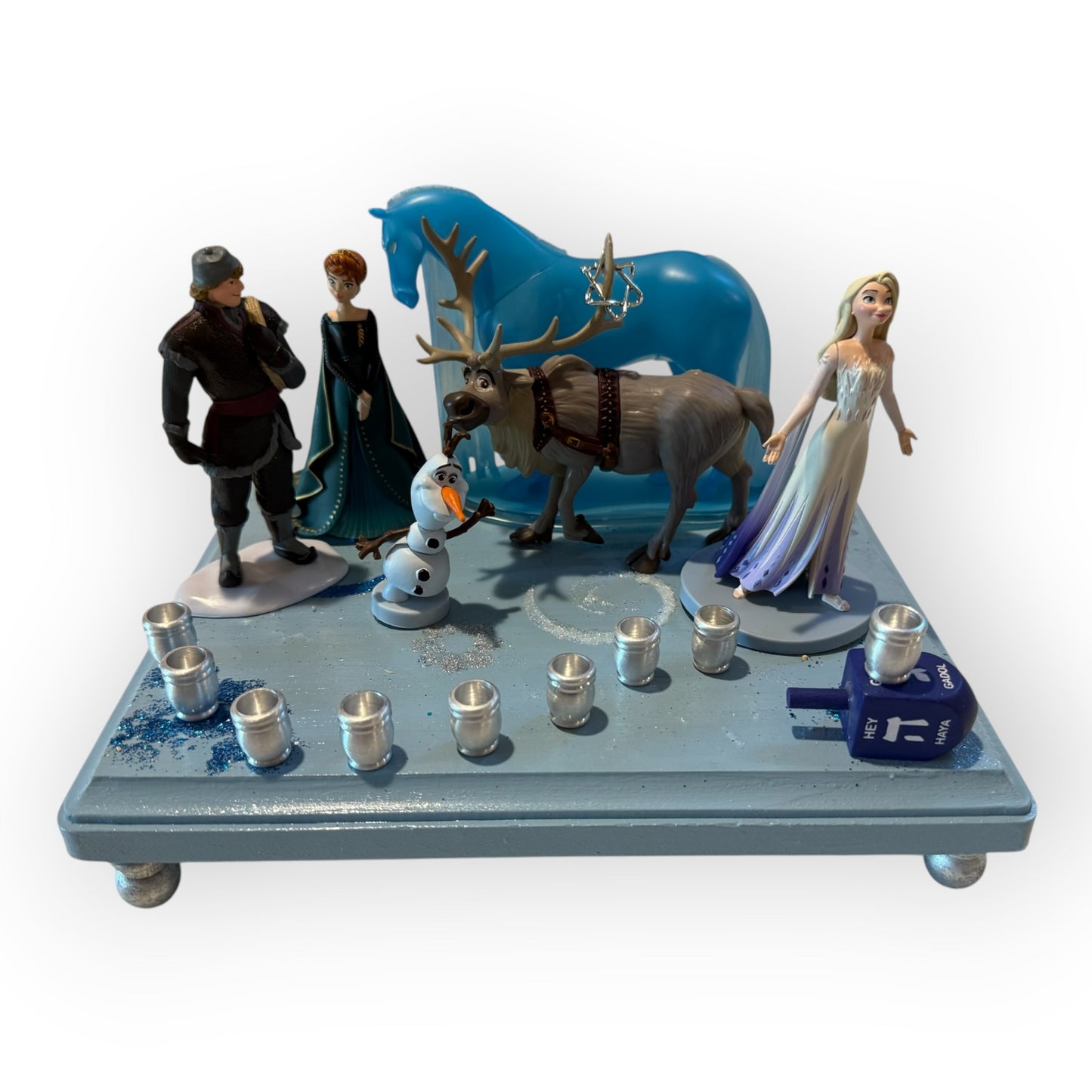 Frozen Menorah Princess Menorah Classic Disney Judaica Hanukkiah Anna and Elsa