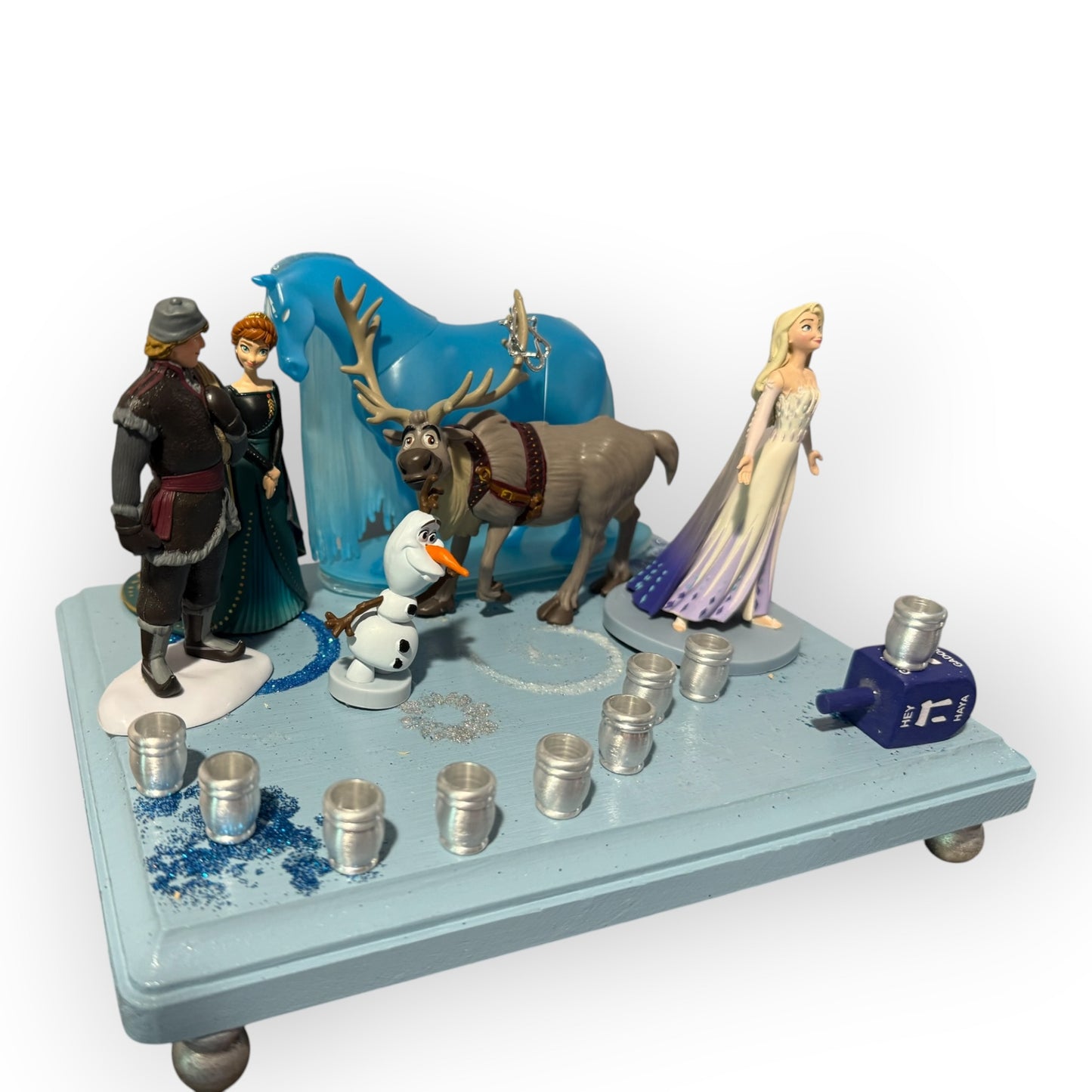 Frozen Menorah Princess Menorah Classic Disney Judaica Hanukkiah Anna and Elsa