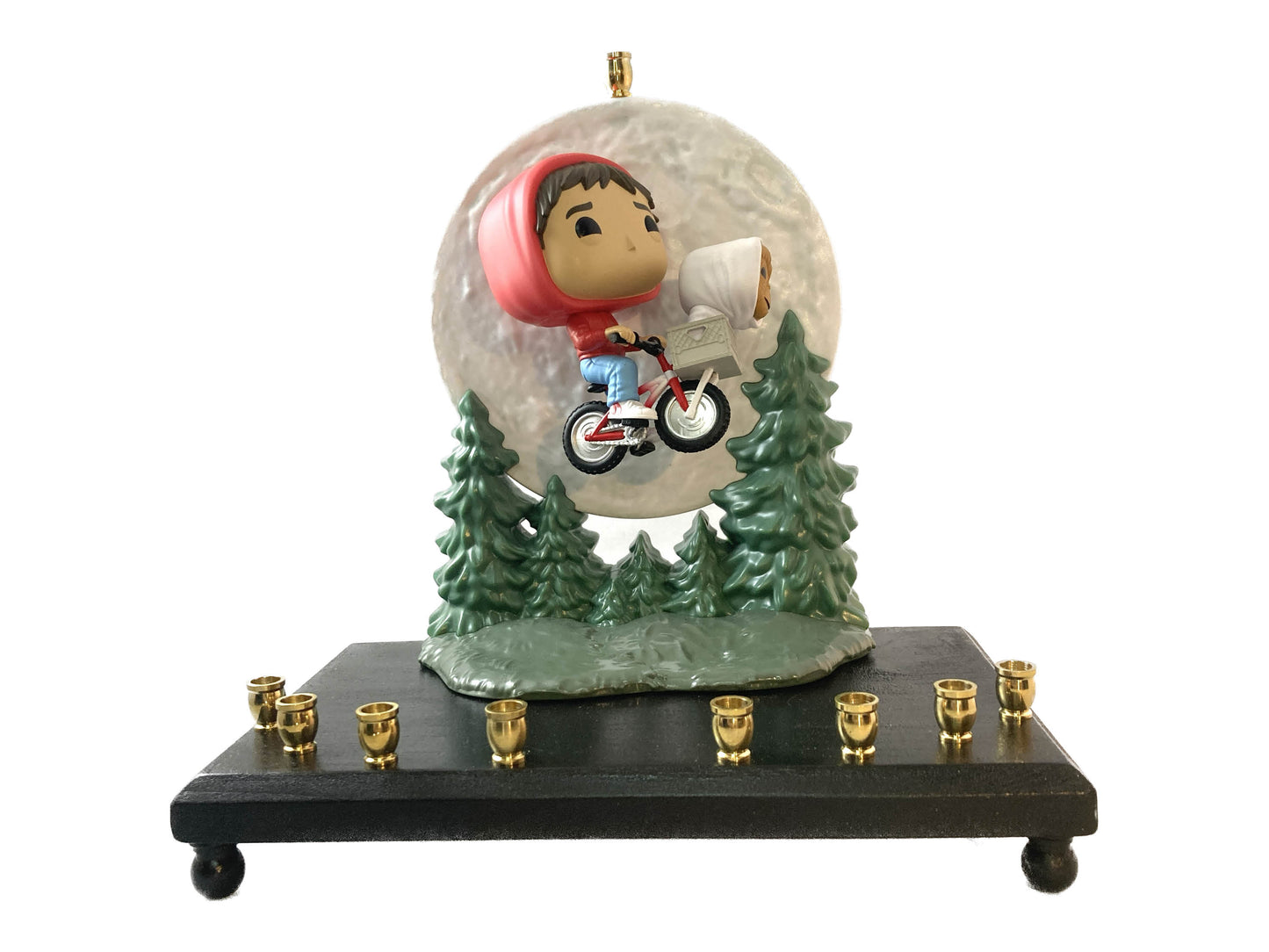 E.T. and Elliot Bike over Moon Funko Menorah