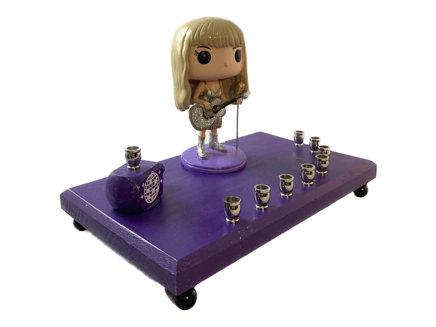 Taylor Swift Fan Menorah Classic Swiftie Judaica Hanukkiah Repurposed Figures