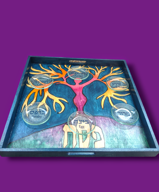Hand Painted Goddess Tree of Life Seder Plate