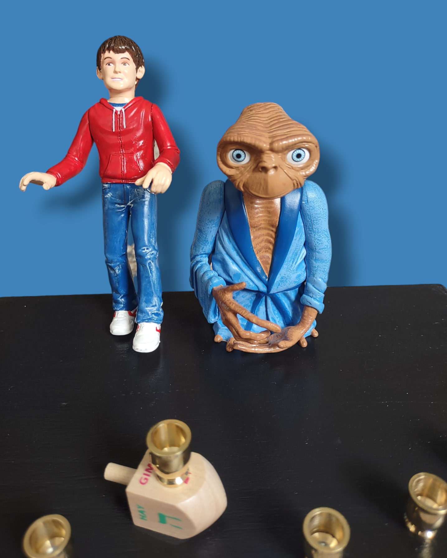 E.T. and Elliot Menorah